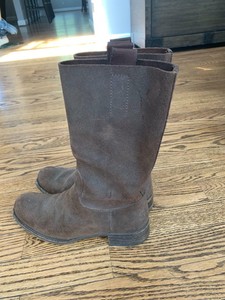 Prada Marrón Cuero Engrasado Botas Talla 5.5 Tire de Talla 5.5! increíble!  caen debe! | eBay
