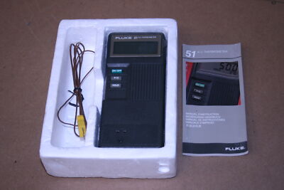 TESTED Fluke 51 K/J Handheld Digital Thermometer with 1 probe