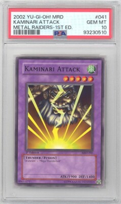 PSA 10 - Yu-Gi-Oh Card - MRD-041 - KAMINARI ATTACK (c) *1st Edition* - GEM  MINT | eBay