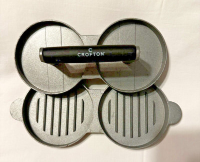 Crofton Non-Stick Hamburger Press, Heavy Duty Cast Aluminum Slightly Used #2142