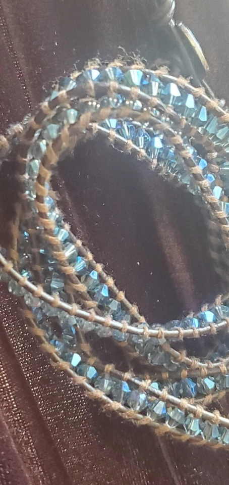 KELITCH Moda AZUL Cristal Cuentas Envolvente Pulsera O COLLAR Sujetador Amistad... Foto 2 de 2