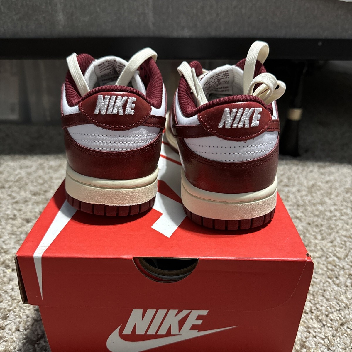 Nike Women's Dunk Low PRM White Team Red Coconut Milk FJ4555 100
