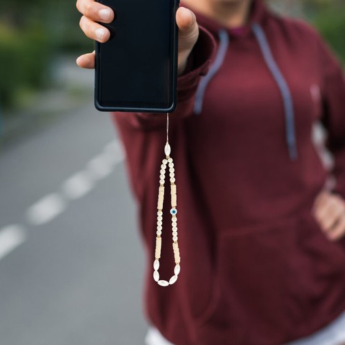 3 Count Mobile Phone Chain Wrist Strap for Cellphone Cute Beaded Charm - Zdjęcie 5 z 12
