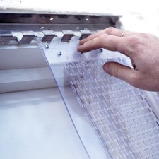 1m (w) x 2m (d) - PVC Strip Perforated Fly Screen Door - 200mm x 2mm Strips