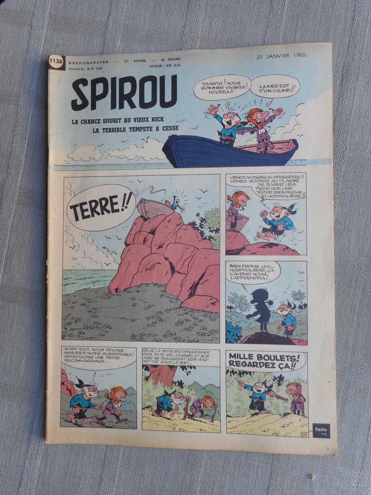 Hebdo Le Journal De Spirou N°1136 1960 In Good Condition