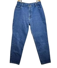 Vintage Gitano Womens Blue Denim Jeans 14 Petite Tapered 30x29 High Rise Cotton