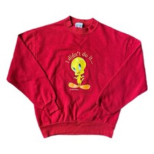 Vintage 1996 Looney Tunes Tweety Bird I Didn  t Do It Crewneck Sweatshirt Sz M