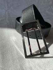 ST Dupont Belt Black Leather Made in Italy