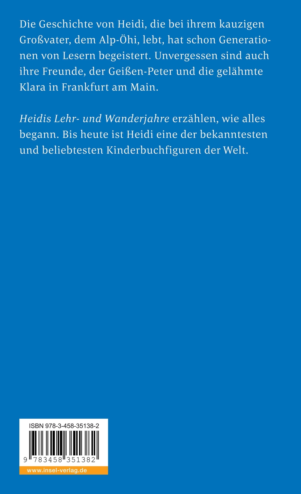 Thumbnail - Johanna Spyri | Heidi | Taschenbuch | Deutsch (2009) | 224 S. | Insel
