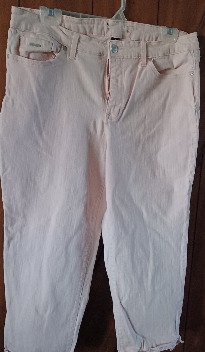 Nine West Chrystie Light Pink Denim Capris Size 16 Missy. | eBay