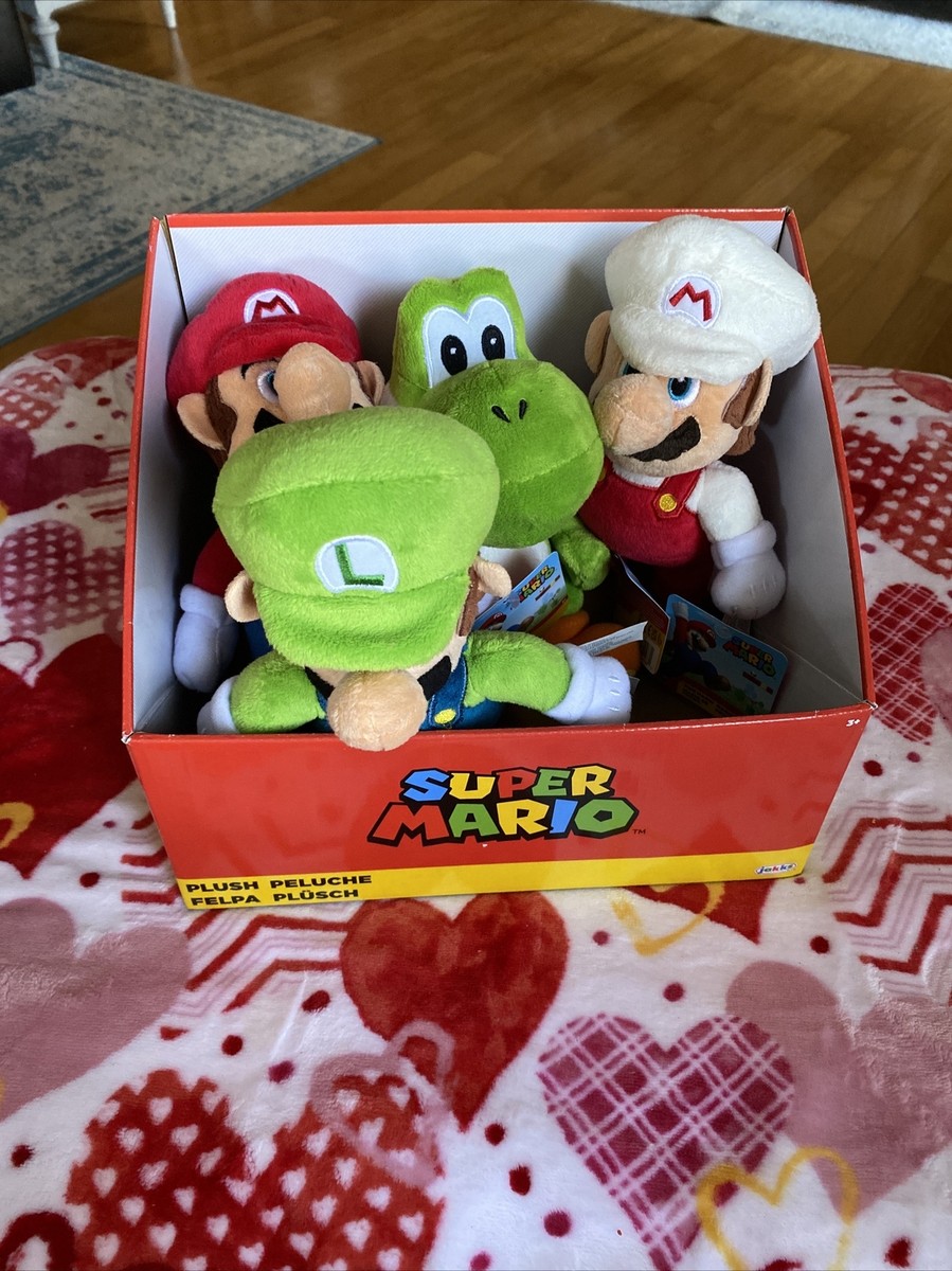 Super Mario Plush Set Of by Jakks With Display Box