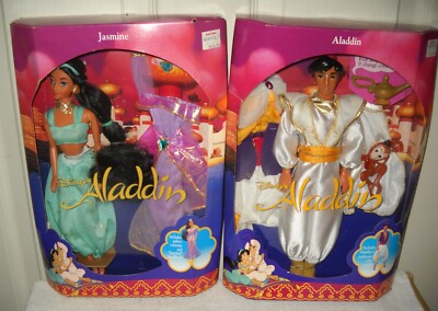 #11652 NRFB Vintage Mattel Disney's Aladdin Jasmine Aladdin Fashion  Dolls
