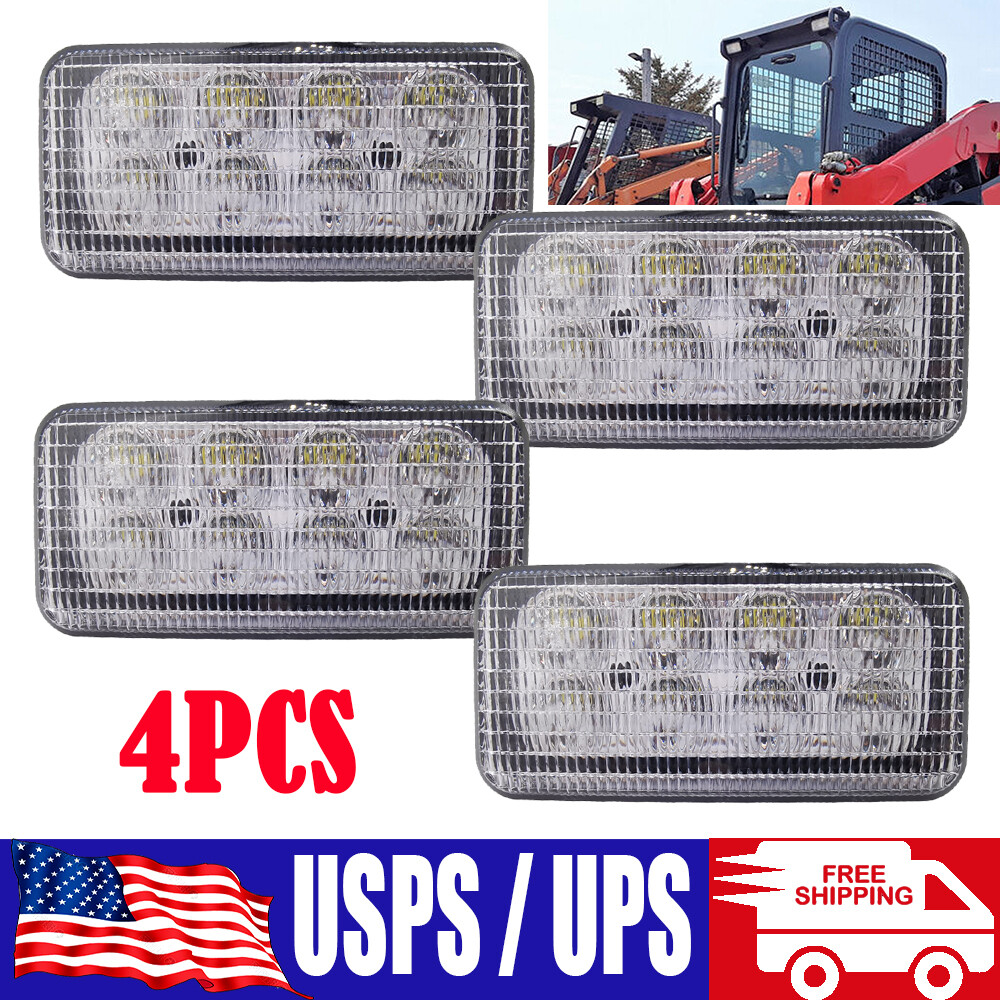 4x 40W LED Work Lights Headlights For Kubota Skid Steer SVL75 SVL95 V0511-53510