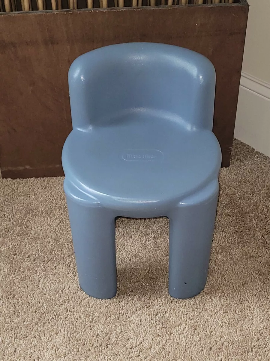 Vintage Little Tikes Blue Child s Chair Chunky Sturdy Plastic