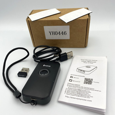 Eyoyo Wired&2.4G Wireless Barcode Scanner 1D Scanning For PC Android iOS Phone