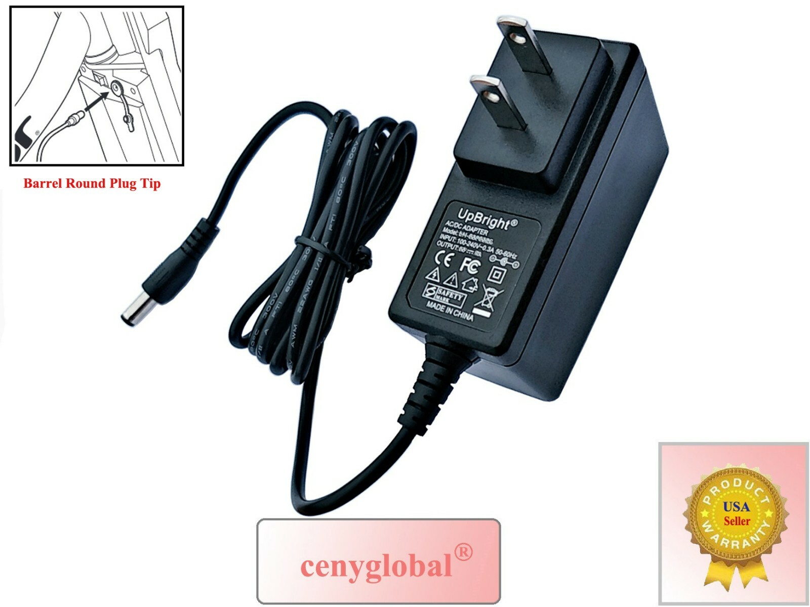 AC Power Adapter For Razor PowerRider 360&deg; 360 Electric Tricycle Battery Charger