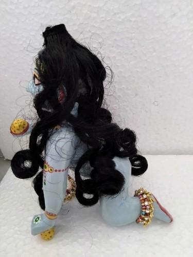 Laddu Gopal Ji Wig Sringar Crawley Hair for Bal Gopal ( Set of 2, Size 2 ) - Picture 2 of 3