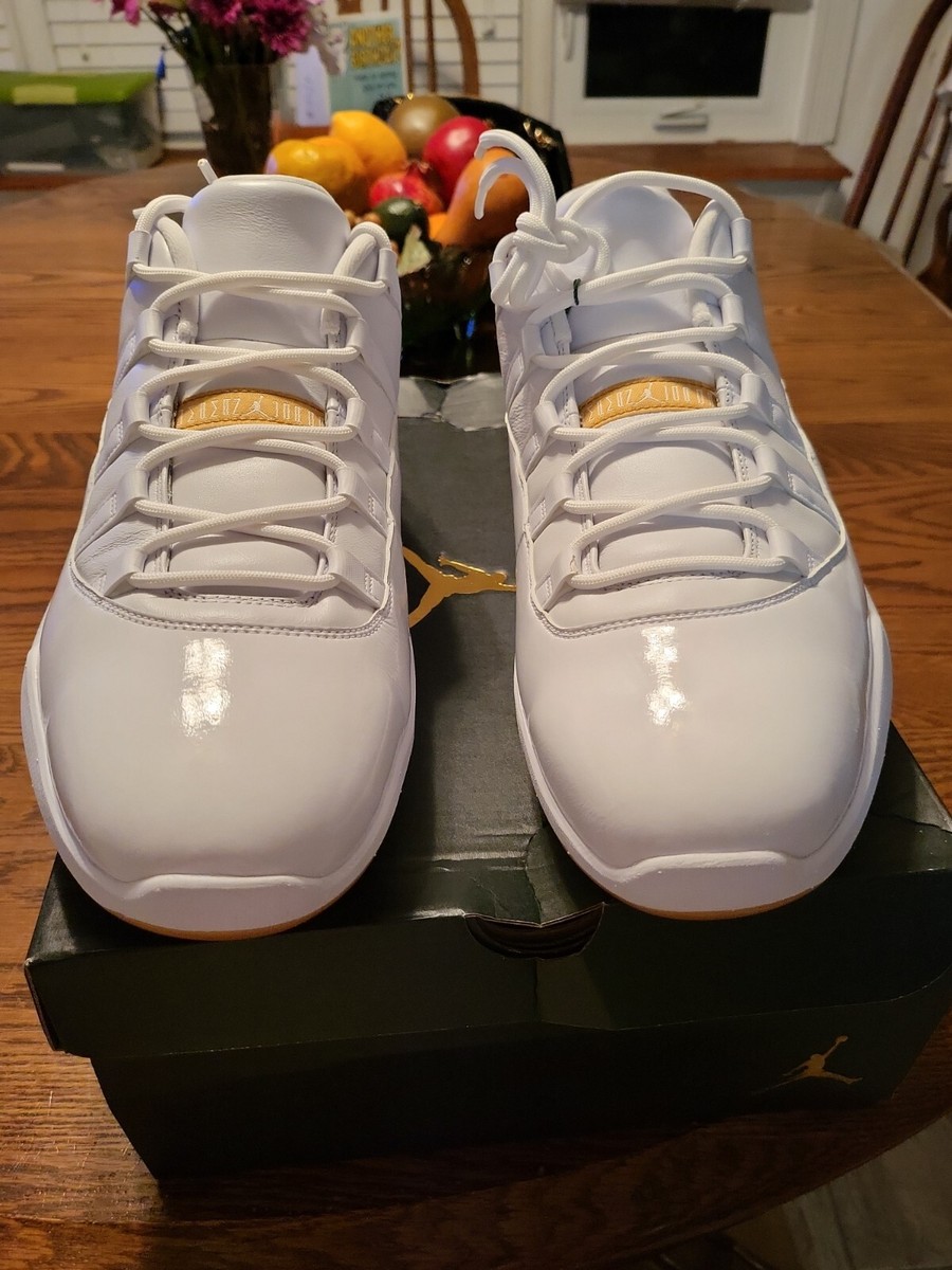 Nike Air Jordan Retro 11 Low Golf White Metallic Gold AQ0963-102