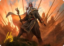 MTG ART SERIES, HAZEZON, SHAPER OF SAND Gold Signature By Bryan Sola. 2H.14