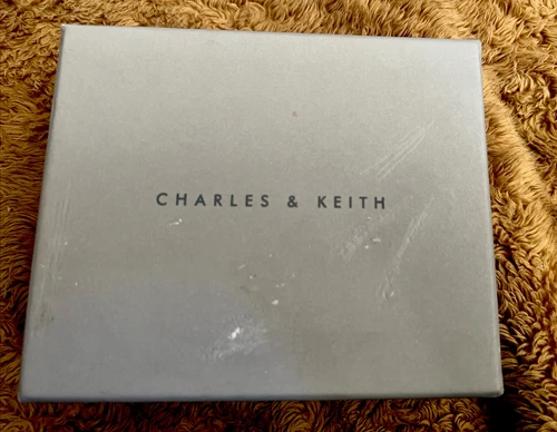 Charles & Keith Beige Wallet Style CK6- 10840441 جديد في الصندوق مع غطاء $ 89