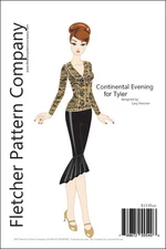 Continental Evening Doll Clothes Sewing Pattern Tyler Wentworth Dolls  Tonner