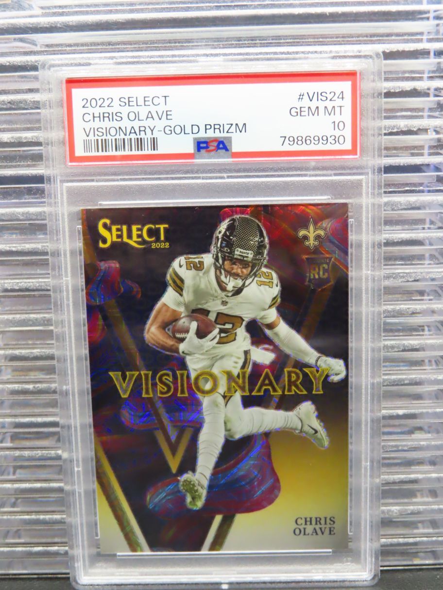 Chris Olave Panini Select Visionary #VIS24 Gold Prizm