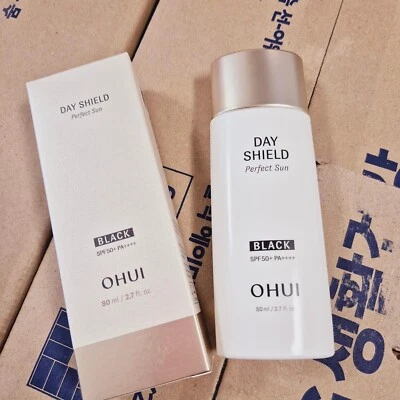 O HUI Day Shield Perfect Sun Black 80ml SPF50+ PA++++ Volume Up Cream K-Beauty