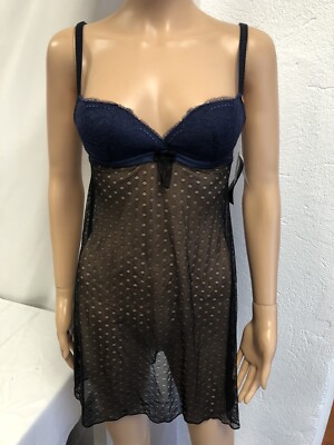 Barbara Damen Nachthemd Spitzenstil Größe M Farbe Blau Neu!!!