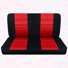 Rear bench seat covers Fits 1962 Chevy Impala 4 door sedan black and Red