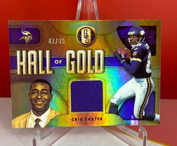 2021 GOLD STANDARD Cris Carter Hall Of Gold Game Used Jersey  Card  47/49
