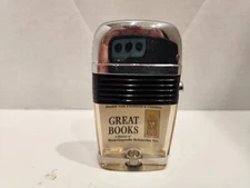 Vintage Scripto VU Lighter GREAT BOOKS  V.P. Marvin A Jolson with Black Band
