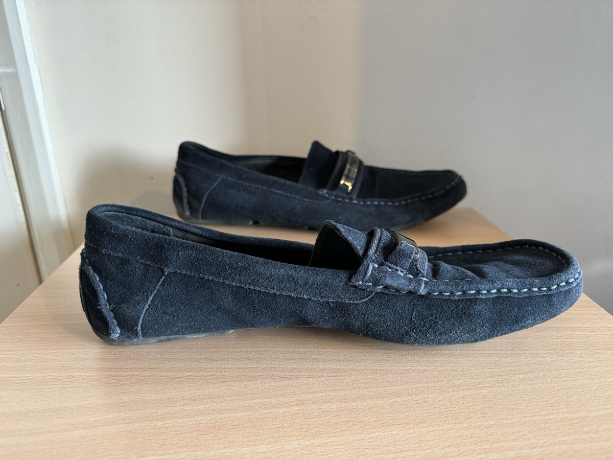 Calvin Klein Keeran Navy Suede Slip On Dress Shoe Summer  display picture 1