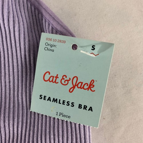 Cat & Jack Girls Seamless bra Ribbed Purple Size S - Picture 2 of 3