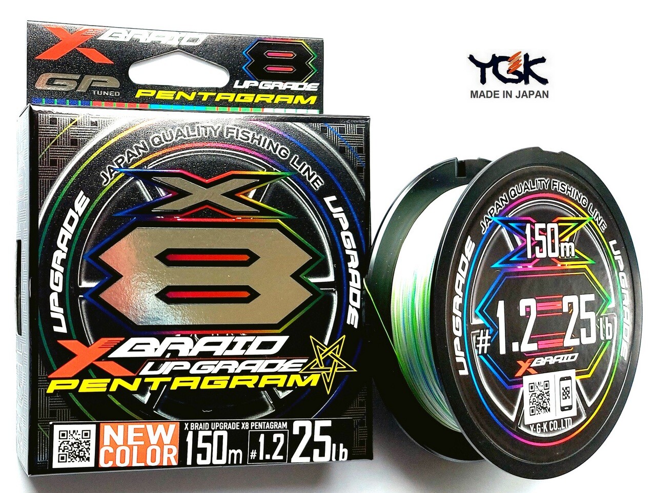 YGK XBraid Upgrade X8 Pentagram 150m. Japan Braided Fishing Line