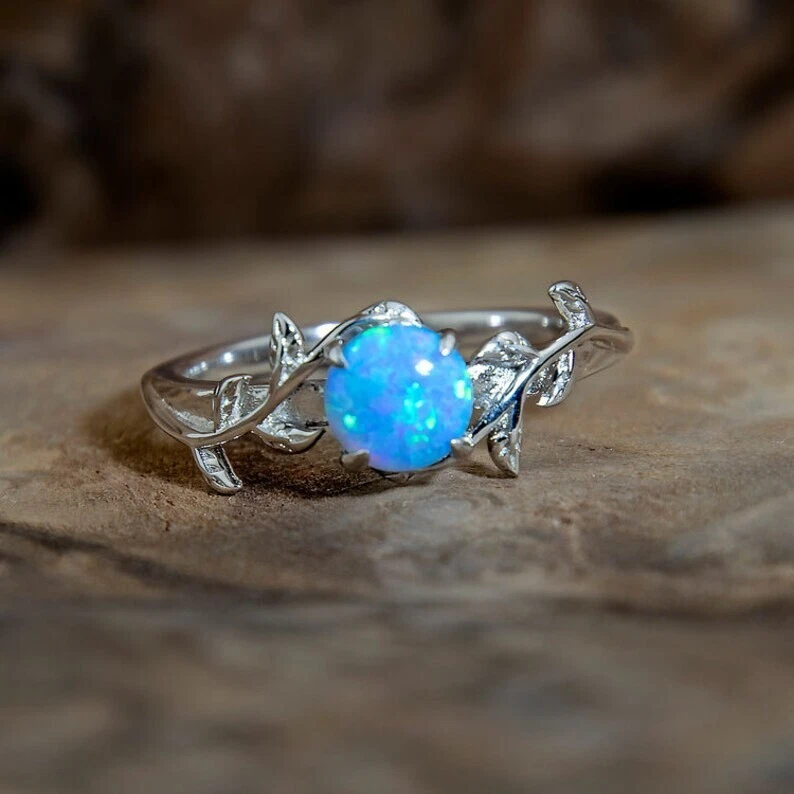 Design opal engagement ring outlet
