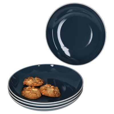 4er Set Linus blau Kuchenteller Dessertteller Frühstück skandinavisch maritim
