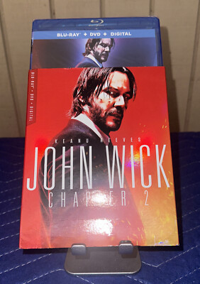 NEW JOHN WICK: CHAPTER 2 BLU RAY +DVD 2 DISC SET WALMART EXCLUSIVE SLIPCOVER