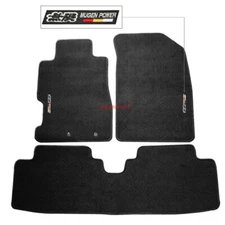 For 01-05 Honda Civic 4Dr 2Dr Black Floor Mats Nylon Carpets w/ Mugen
