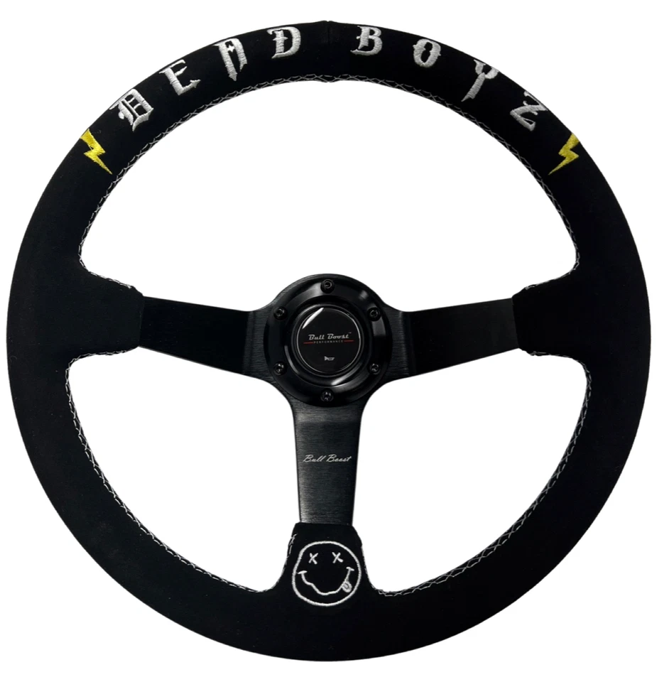 Racing Suede Leather Steering Wheel + Hub Adapter Kit For Scion xB, TC, xD, xA - Image 2 of 4