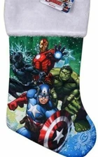 Licensed Character Felt Christmas Stocking Marvel Avengers or Batman