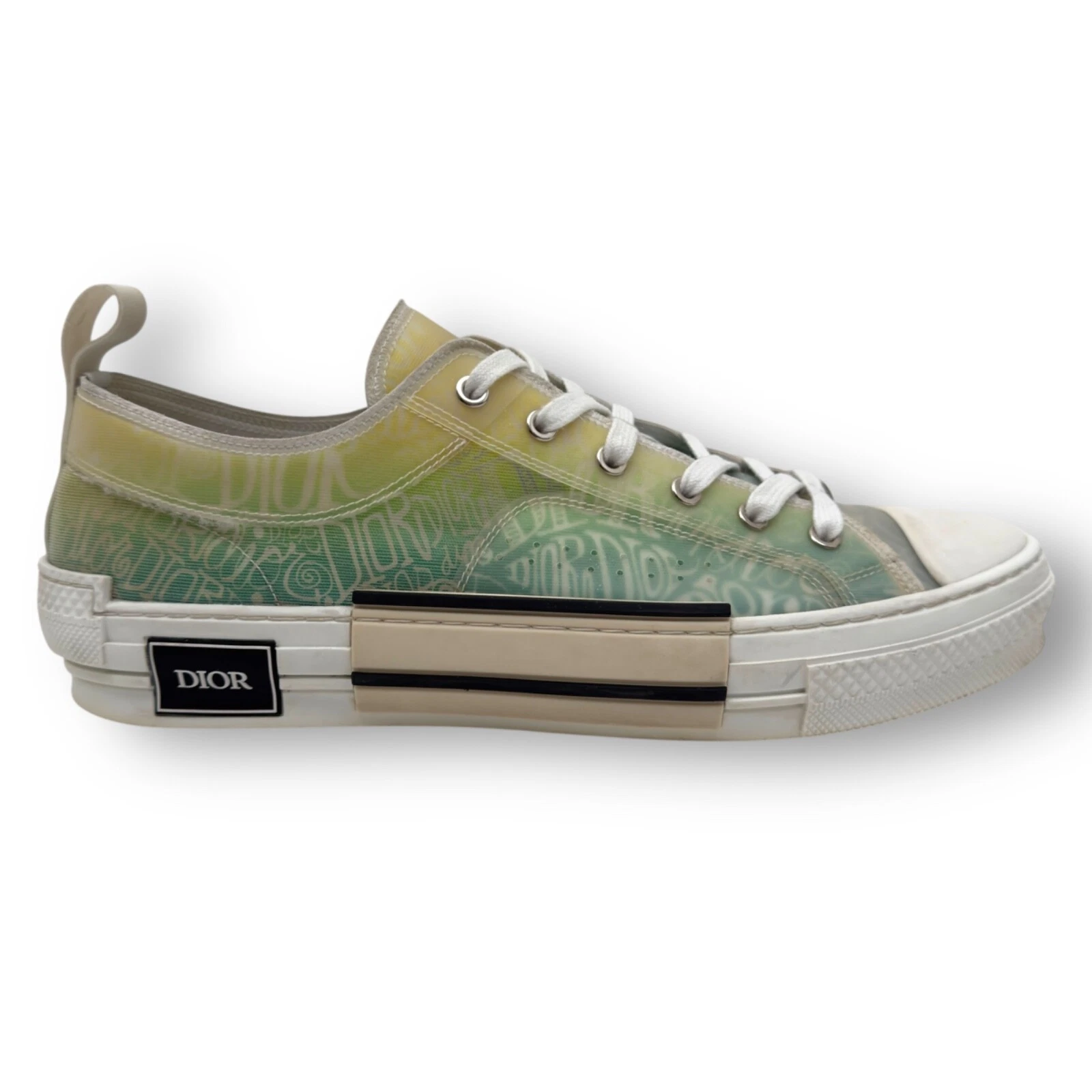 BASKETS BASSES DIOR X SHAWN STUSSY B23 BLEU/VERT EU45/UK11 PRIX DE VENTE CONSEILLÉ