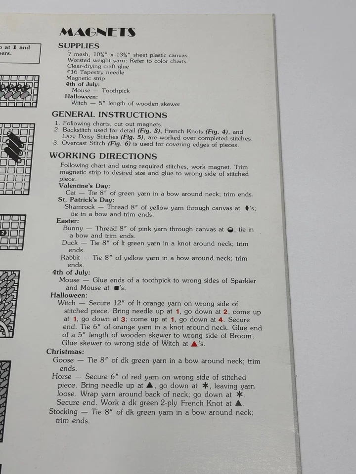 Leisure Arts More Holiday Magnets Dick Martin Plastic Canvas Pattern 1138 - Image 2 of 2