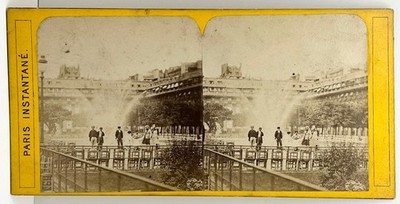 Jardin du Palais-Royal Paris Instantanée Stereoview No.274 1800s France