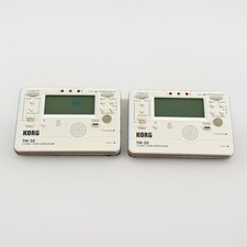 Lot Of 2 Korg TM-50 Tuner Metronome Combo White Tested Working