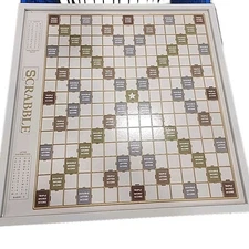 Scrabble Bianco Edition with Rotating Wooden Game Board - Limited Release -