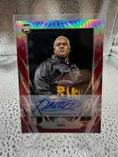 2026 Topps Chrome WWE On Card Autograph Rikishi #BCA-RIK Red Refractor Auto /5