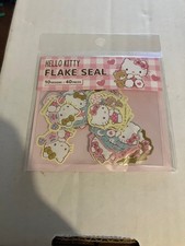 2 PKS Sanrio Character Flake Seal Hello Kitty Sticker 10 Designs 40 Pieces Anime