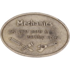 Automotive Garage Shop Lube Truck Mechanic Wrencher Race Vintage Belt Buckle