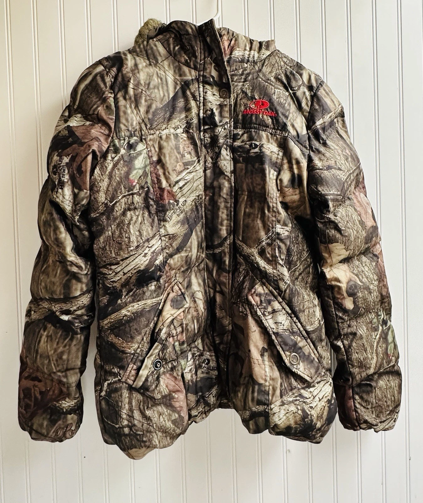 VTG Mossy Oak Jacket Women’s Medium Camouflage Break Up Insulate Puffer Grunge