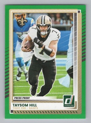 Taysom Hill 2025 Donruss Press Proofs Green New Orleans Saints | eBay